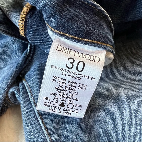 DRIFTWOOD navy white Aztec embroidered Jackie skinny jeans - Picture 8 of 9